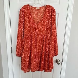 Peach Lane Red Polka Dot Dress